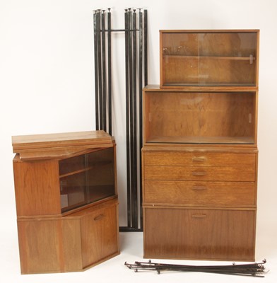 Lot 279 - A 1970s Avalon teak modular wall unit,...