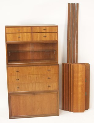 Lot 280 - A 1960s Danish Royal System teak modular wall...