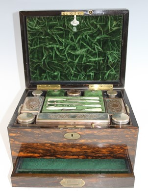 Lot 2232 - A Victorian coromandel dressing table box, the...