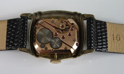 Lot 2218 - A gold plated Omega manual wind wristwatch,...