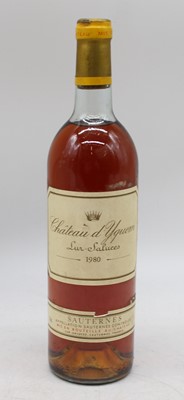 Lot 1259 - Château d'Yquem, 1980, Sauternes, one bottle