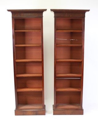 Lot 2439 - A pair of Victorian and later mahogany open...