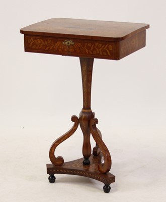 Lot 2396 - A 19th century Dutch fruitwood and floral...