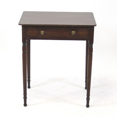 Lot 2437 - A Regency mahogany single drawer side table,...