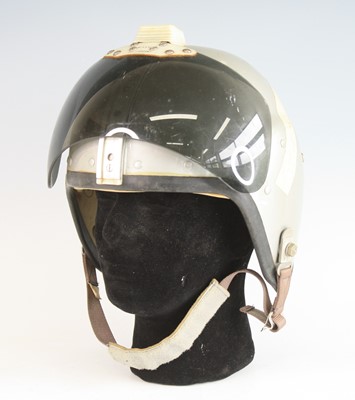 Lot 753 - An R.A.F. Mk 1A flying helmet with sun visor...