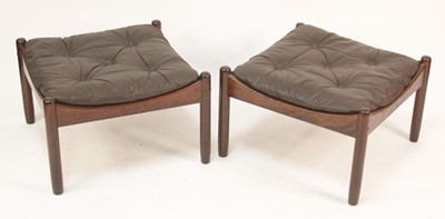 Lot 293 - A pair of 1960s Danish hardwood square...