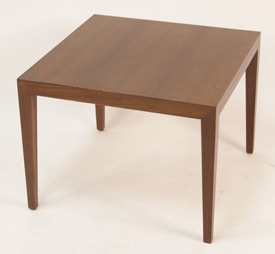 Lot 306 - A 1960s Danish rosewood square coffee table,...