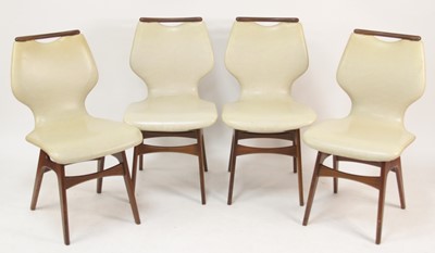 Lot 289 - A set of four 1960s Dutch teak dining chairs,...