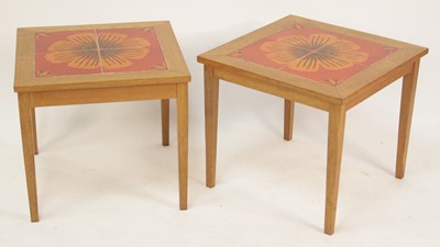 Lot 295 - A pair of Danish 1970s light oak and burnt...