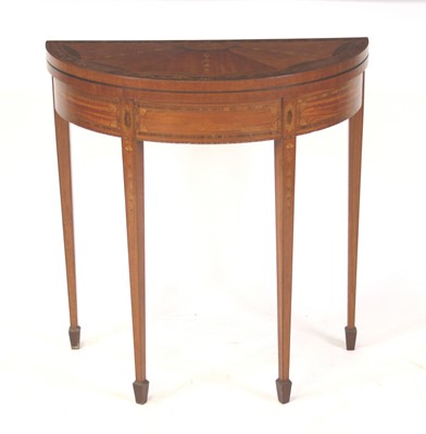 Lot 2442 - A Sheraton Revival satinwood and marquetry...