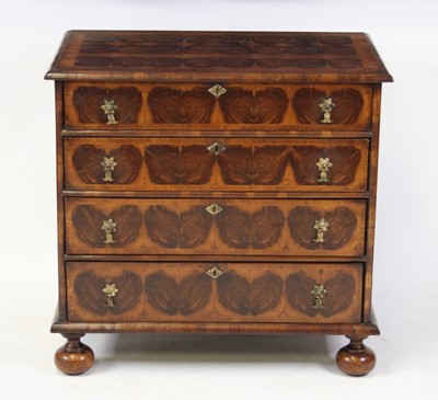 Lot 2474 - An oyster laburnum veneered chest in the...