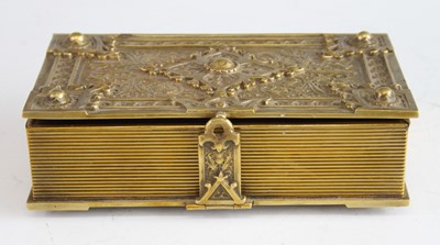 Lot 2244 - A Victorian Scottish gilt metal cigar box...