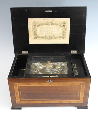Lot 2230 - A late 19th century Swiss rosewood and...