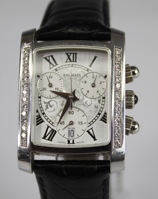 Lot 2216 - A gent's Pierre Balmain steel cased quartz...