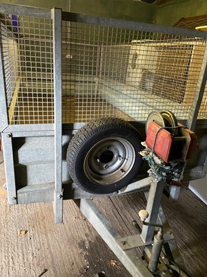 Lot 3028 - A twin axle trailer with drop sides