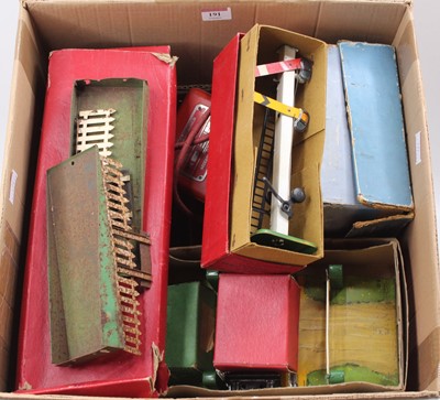 Lot 191 - Large box containing Hornby 0-gauge items....