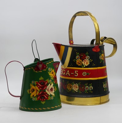 Lot 29 - A large vintage bargeware jug, inscribed...