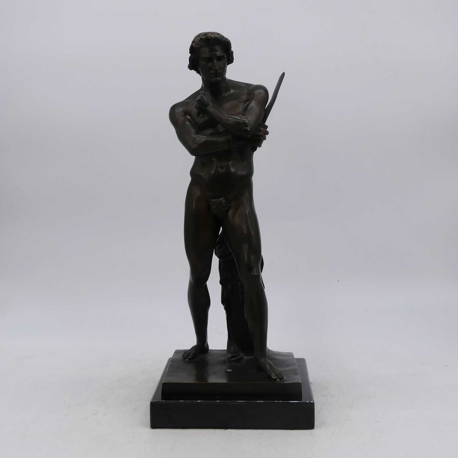 Lot 44 - After Foyatier, a bronze figure of Sparticus,...