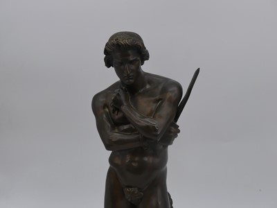 Lot 44 - After Foyatier, a bronze figure of Sparticus,...