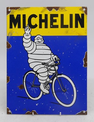 Lot 60 - An enamel advertising sign for 'Michelin' 22x5cm