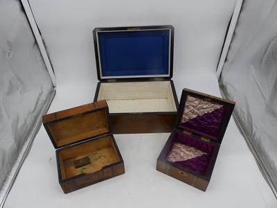 Lot 71 - A Victorian walnut and ebonised box, width...