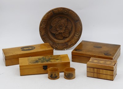 Lot 76 - A collection of treen, to include a Victorian...