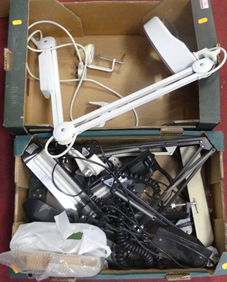 Lot 93 - A collection of various 20th century desk lamps