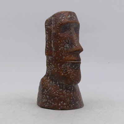 Lot 70 - A terracotta model of an Easter Island head,...