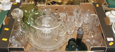 Lot 746 - A box of glassware to include cut glass...