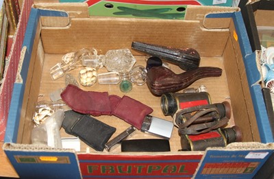 Lot 759 - A box of items to include lighters, decanter...