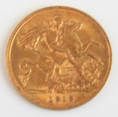 Lot 2012 - Great Britain, 1912 gold half sovereign,...