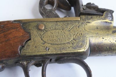 Lot 6 - A 19th century flintlock box-lock pocket...