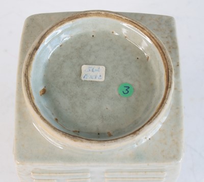 Lot 2032 - A Chinese 19th century celadon Cong pottery...