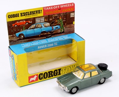 Lot 1230 - Corgi Toys, 275 Rover 2000TC green body, amber...