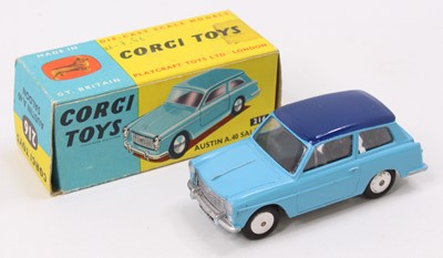 Lot 1023 - Corgi Toys No. No. 216 Austin A40 saloon, blue...