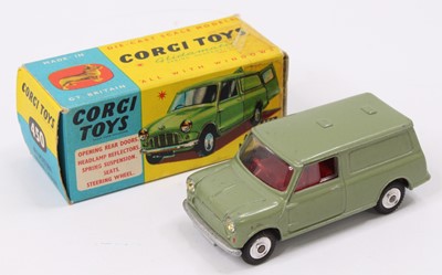 Lot 1079 - Corgi Toys No. 450 Austin Mini Van comprising...