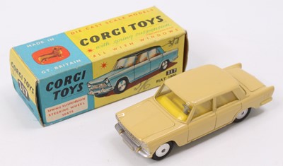 Lot 1024 - Corgi Toys, 217, Fiat 1800, mustard yellow...