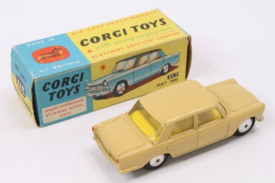 Lot 1024 - Corgi Toys, 217, Fiat 1800, mustard yellow...