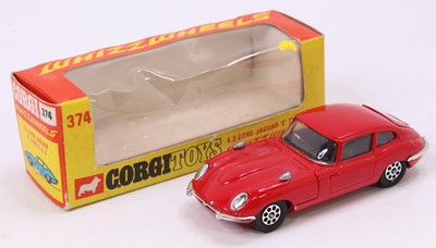 Lot 1114 - Corgi 374 Jaguar 4.2 Litre Type E, red body,...