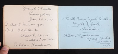 Lot 435 - An early 20th century autograph album, the...