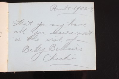 Lot 435 - An early 20th century autograph album, the...