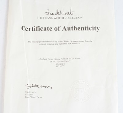 Lot 338 - The Frank Worth Collection, Elizabeth Taylor...