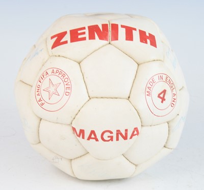 Lot 389 - A Zentih Magna size 4 leather football, signed...