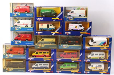 Lot 884 - 18 Corgi Toys modern issue Ford Transit and...