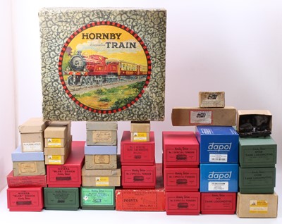 Lot 322 - A large box containing empty boxes for 0-gauge...