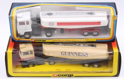 Lot 1328 - 2 Corgi Toys Tankers with Ford Tilt Cab...