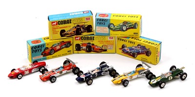 Lot 1164 - Corgi Toys boxed Formula 1 racing car group...