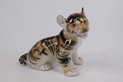 Lot 156 - A Lomonosov porcelain figure of an otter with...