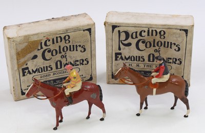 Lot 2059 - Britains Racing Colours boxed group of 2...