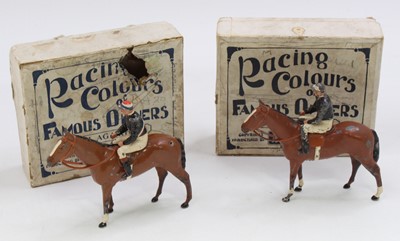 Lot 2058 - Britains Racing Colours boxed group of 2...